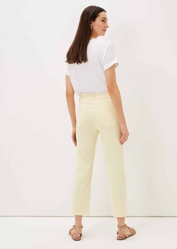 Phase Eight Ramona Straight Leg Jeans Lemon USA | 0643827-NU